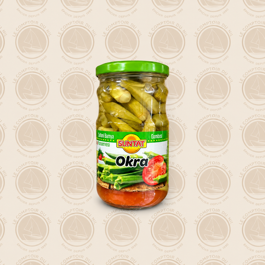 Okra Suntat 680g – Gombos en Bocal, Saveur Authentique Méditerranéenne Le comptoir du Nil : produits orientaux en ligne