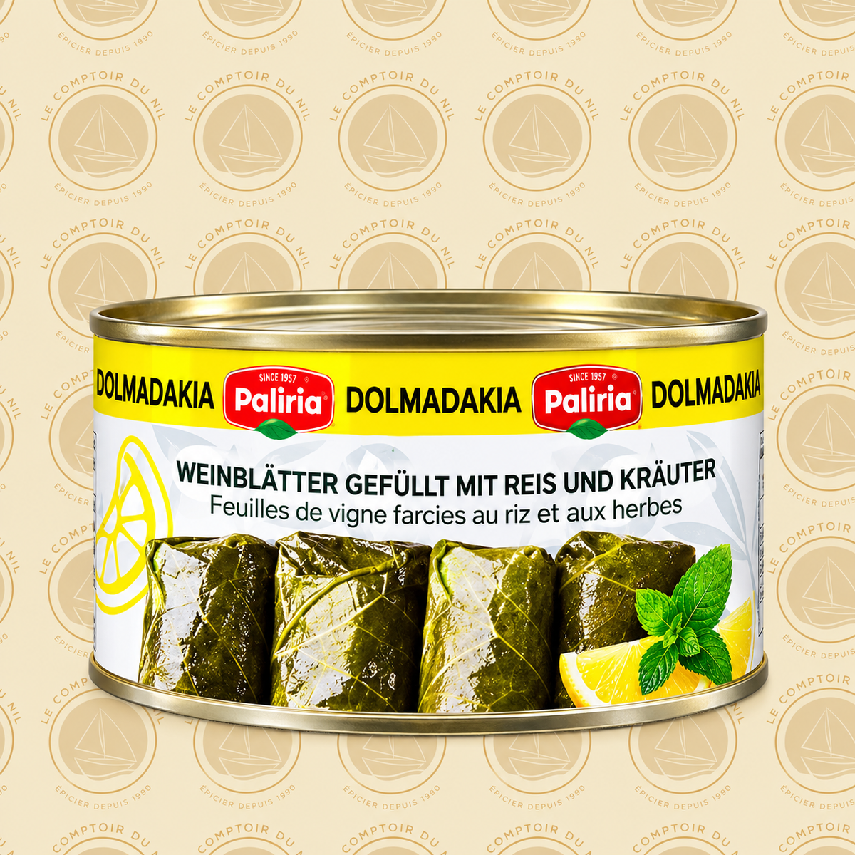 Palirria Dolmadakia – Feuilles de Vigne Farcies au Riz et Herbes Le comptoir du Nil : produits orientaux en ligne