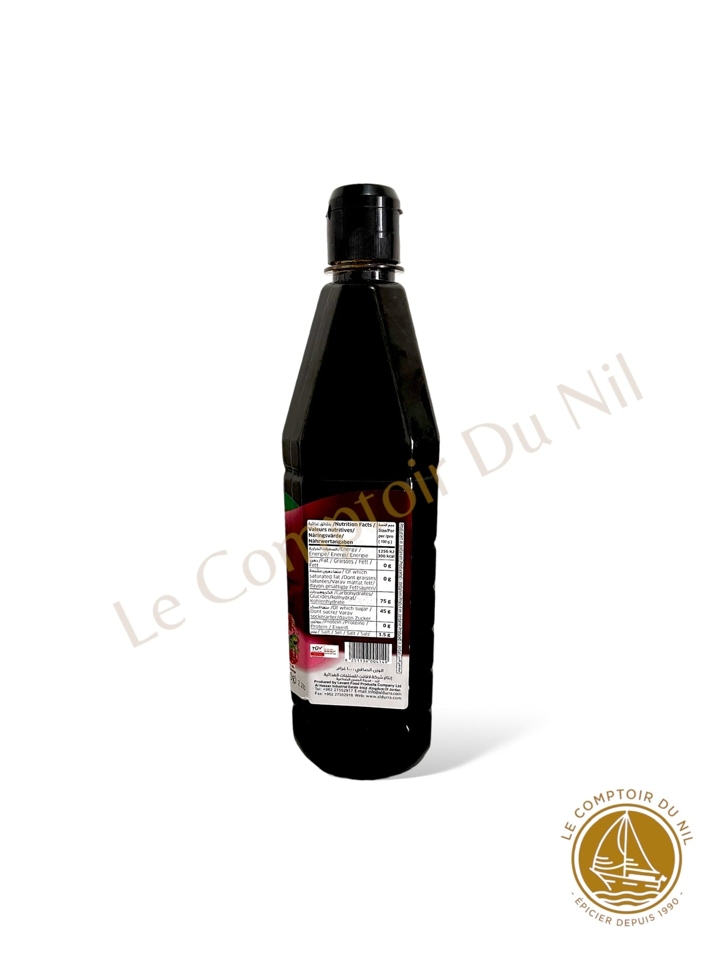 Durra – Sauce à la Grenade 1L | Saveur Sucrée et Acidulée Authentique composition face 2