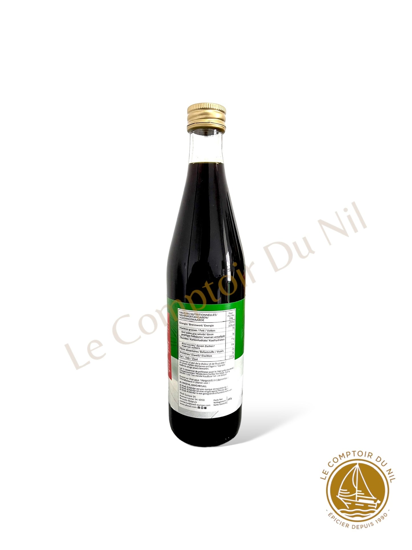 Al Wadi – Mélasse de grenade 680 g | Sirop de grenade naturel pour cuisine orientale composition