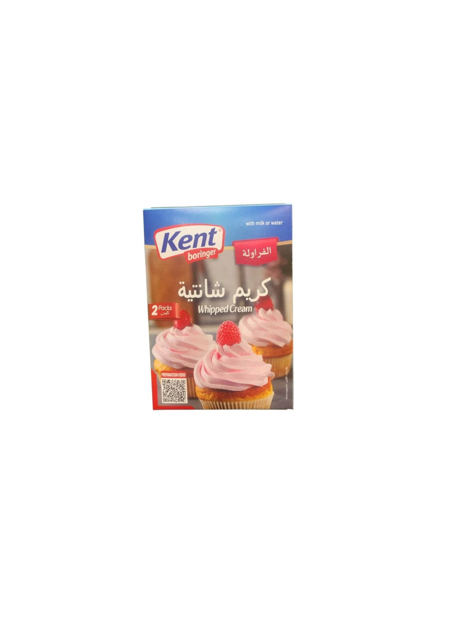 Crème Chantilly en Poudre Kent Boringer – Saveurs Chocolat, Fraise & Banane (2x75g)