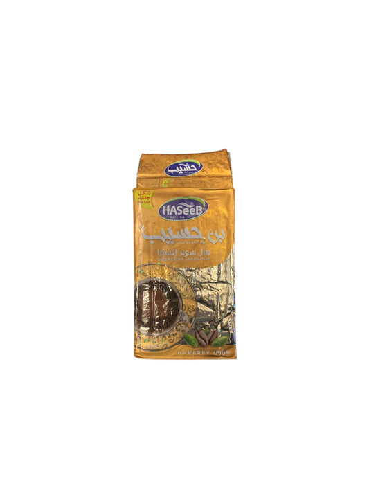 Café Haseeb Super Extra Cardamom – Café Arabe à la Cardamome | Torréfaction Authentique du Moyen-Orient – 500g