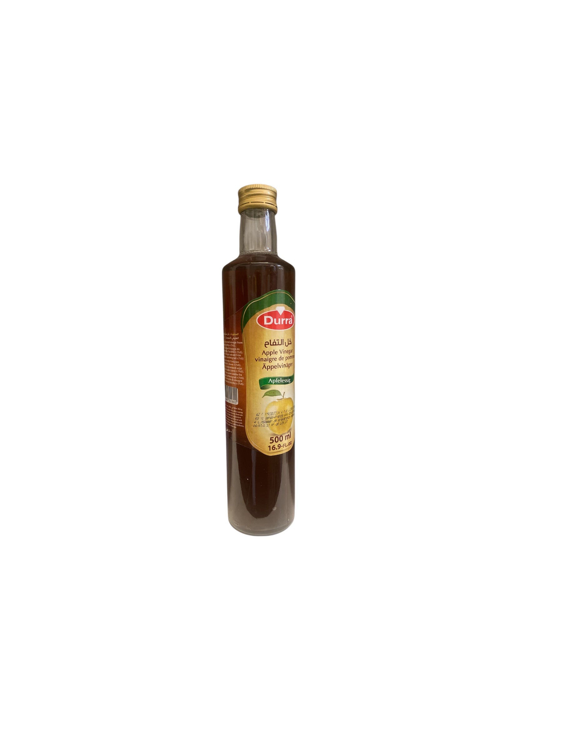 Vinaigre de Pomme Durra 500ml – Naturel, Pur et Idéal pour la Cuisine et le Bien-être