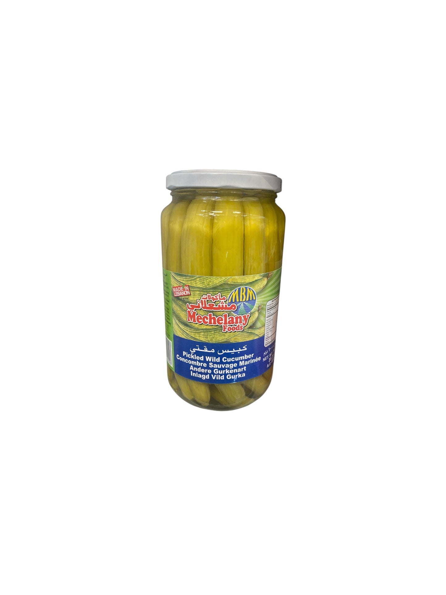 Concombres Sauvages Marinés Mechelany 1000g – Cornichons Libanais Croquants et Savoureux