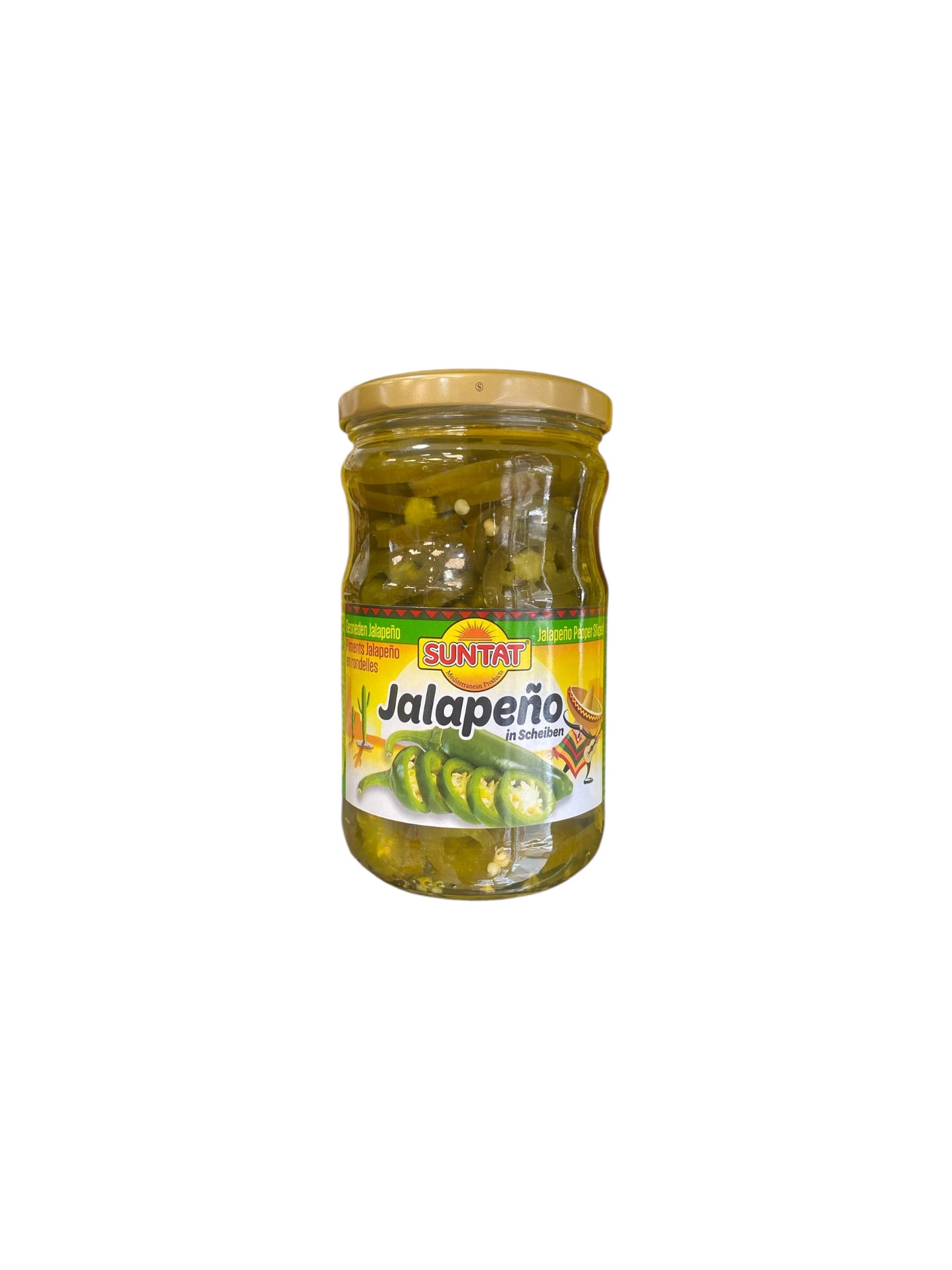 Piments Jalapeño en Rondelles Suntat 330g – Saveur Piquante et Croquante