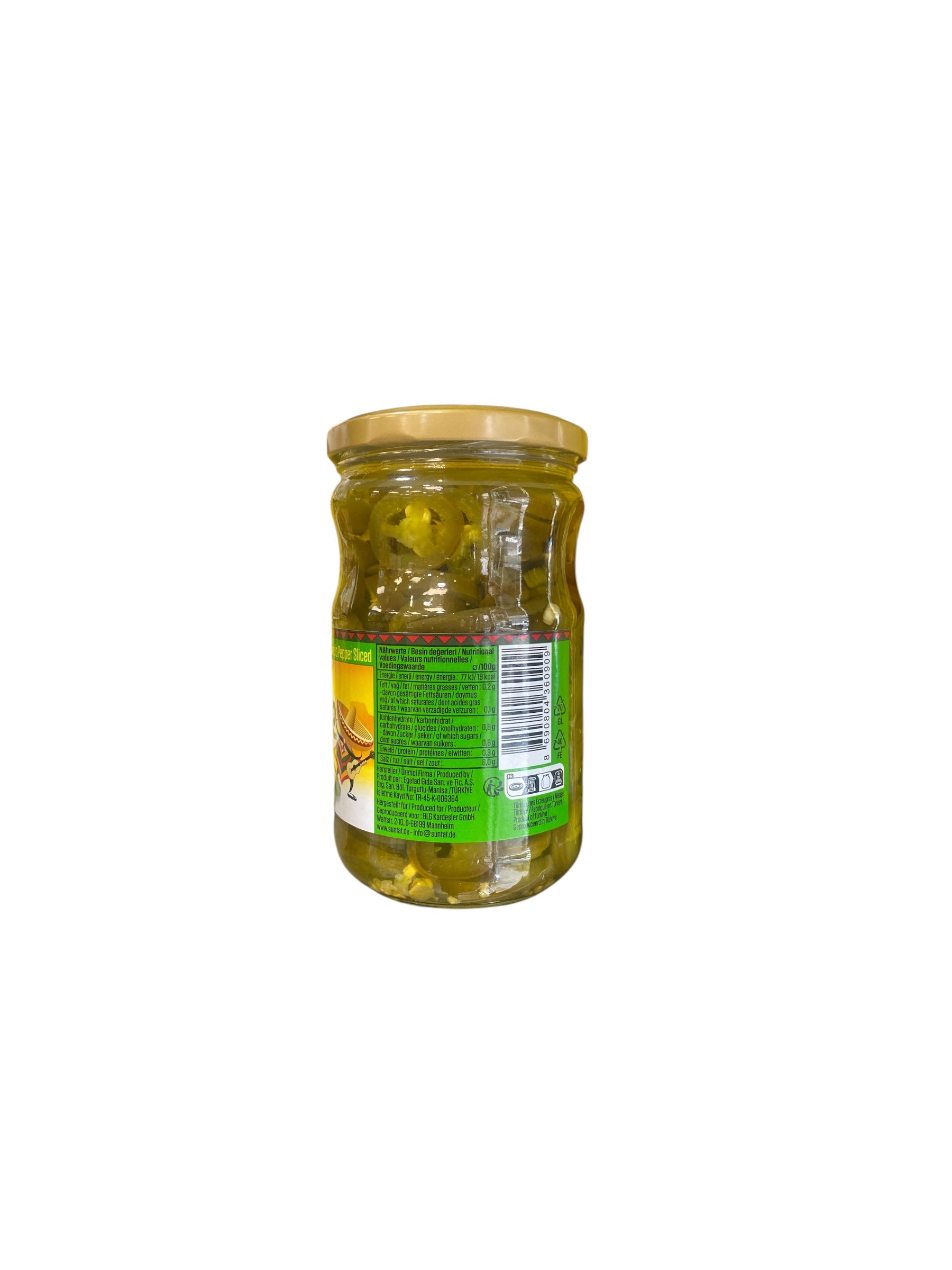Piments Jalapeño en Rondelles Suntat 330g – Saveur Piquante et Croquante