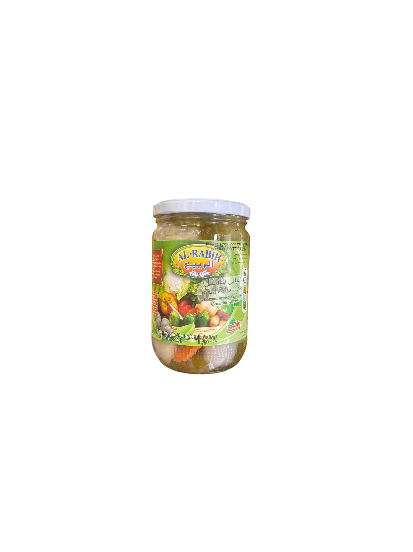 Al Rabih – Légumes Marinés Libanais 600g | Pickles Mixtes Croquants & Savoureux