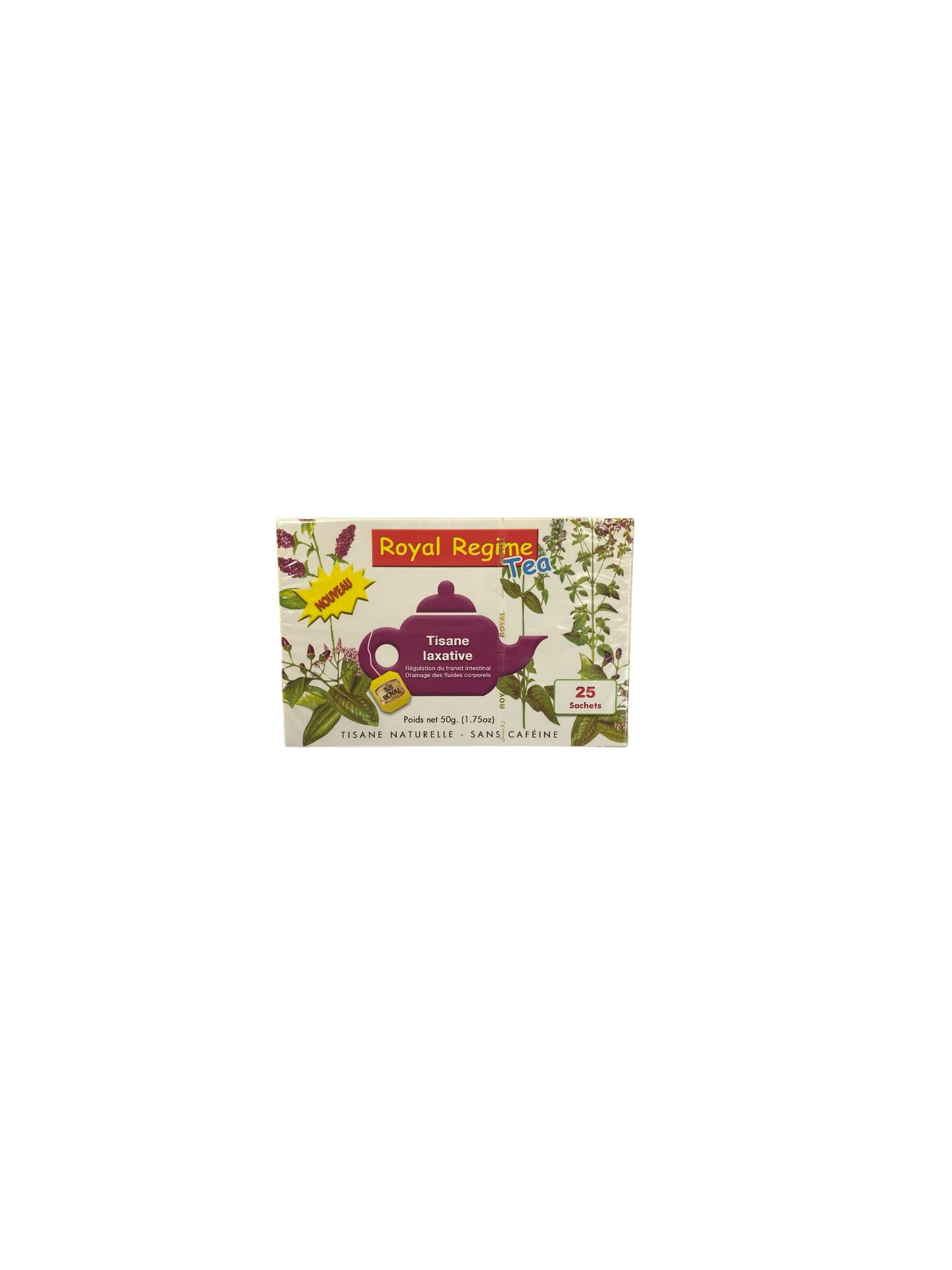 Royal Regime Tea – Tisane Laxative Naturelle 25 Sachets | Infusion digestive et détox