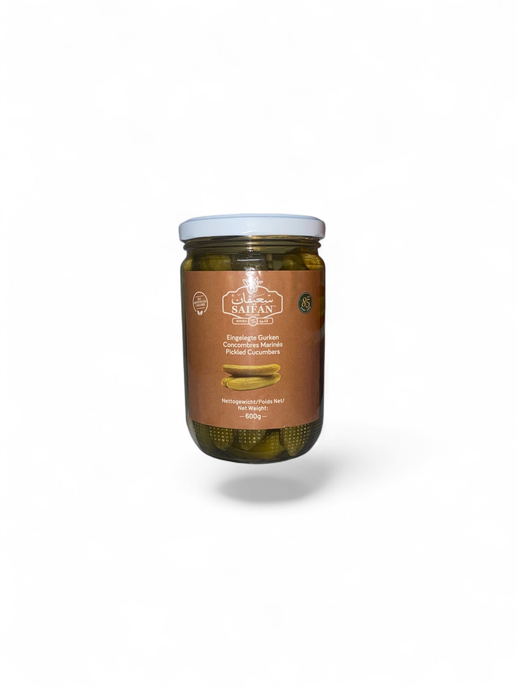 Cornichons Marinés Saifan 600g – Pickles Libanais Authentiques & Croquants