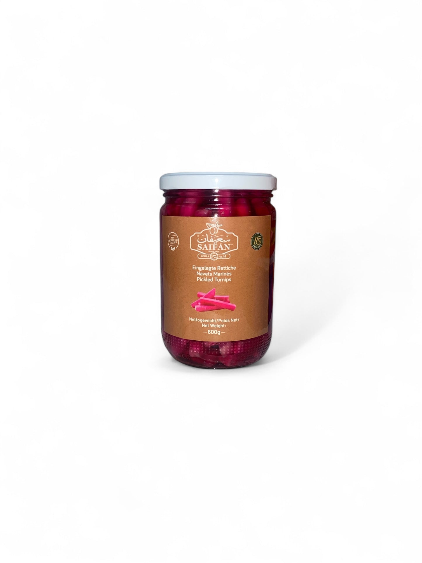 Navets Marinés Libanais Saifan 600g – Couleur Naturelle & Goût Authentique