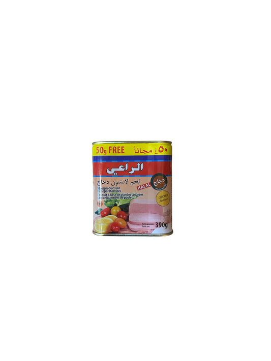 Al-Raii Viande Halal Saveur Poulet 390g – Luncheon Meat Pratique Le comptoir du Nil : produits orientaux en ligne