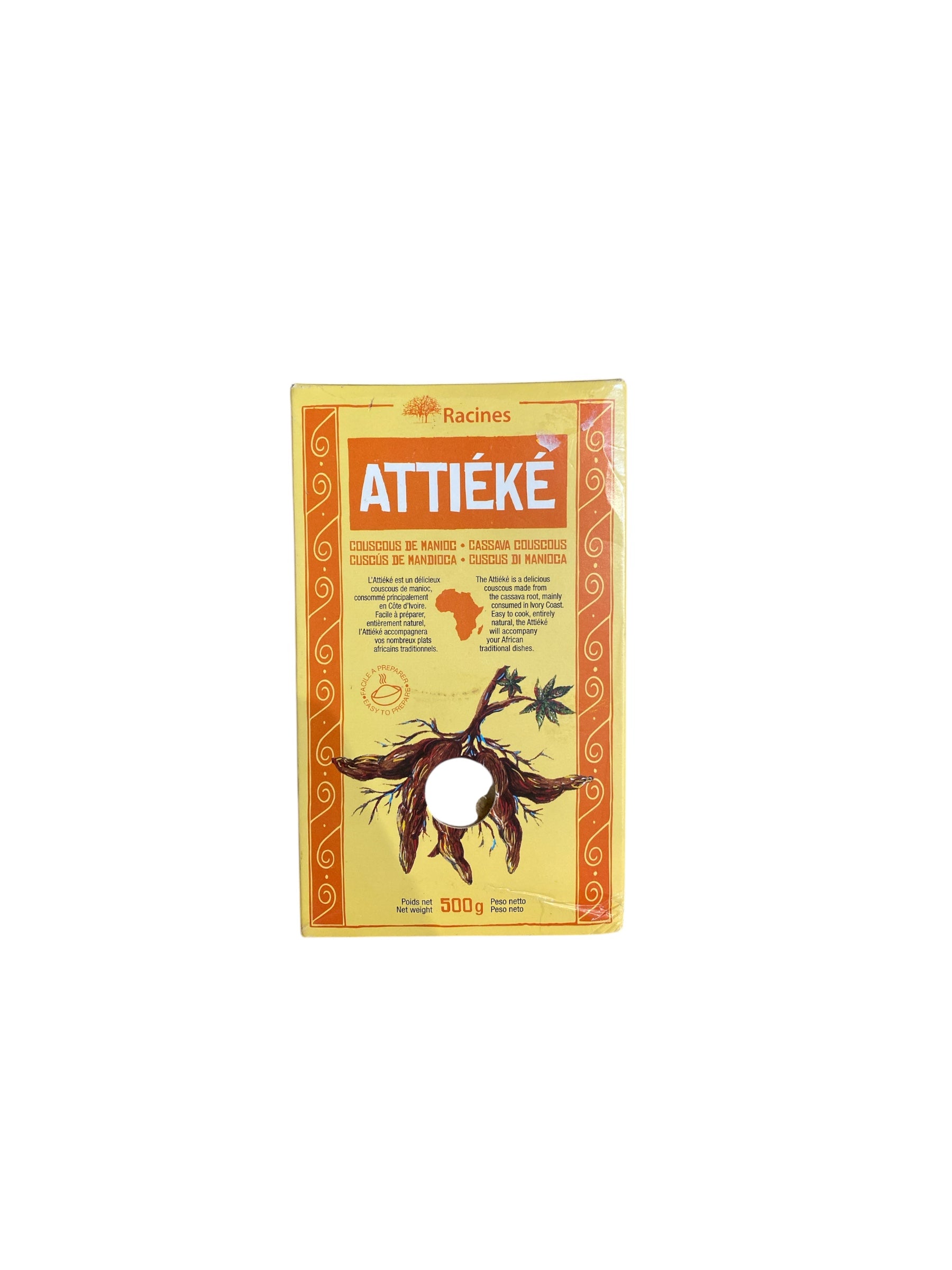 Attiéké Racines 500g – Couscous de Manioc Ivoirien Authentique