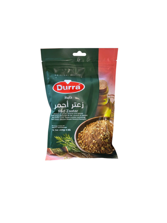 Zaatar Rouge Durra 400g – Mélange Traditionnel de Thym, Blé et Sésame du Moyen-Orient Le comptoir du Nil : produits orientaux en ligne