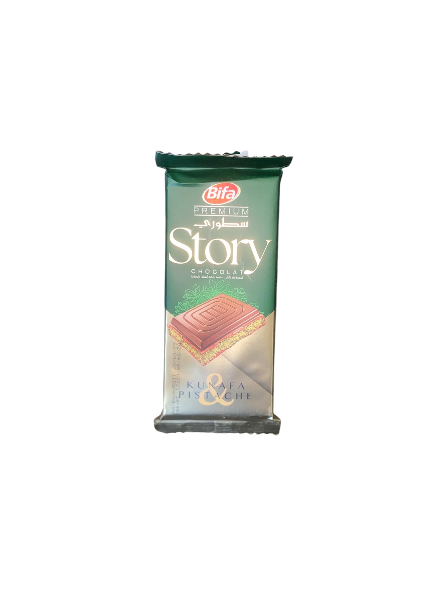Chocolat Bifa Premium Story Kunafa Pistache – Tablette gourmande orientale