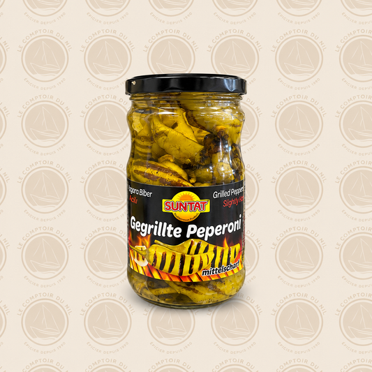 Piments Grillés Suntat 650g – Poivrons Légèrement Piquants, Saveur Méditerranéenne Authentique Le comptoir du Nil : produits orientaux en ligne