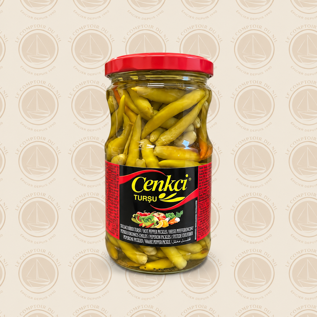 Piments Verts Marinés Cenkci Turşu 650g – Goût Piquant et Tradition Turque CENKCI TURSU