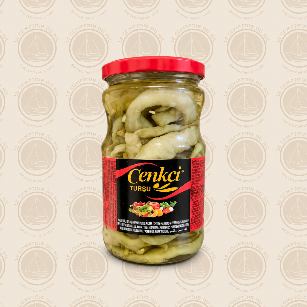 Poivrons de Lombardie Marinés Cenkci Turşu 720g – Saveur Douce et Authentique CENKCI TURSU