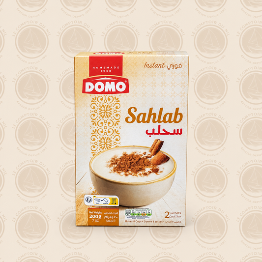 Sahlab Instantané DOMO 200g – Boisson Orientale Chaude Crémeuse Le comptoir du Nil : produits orientaux en ligne