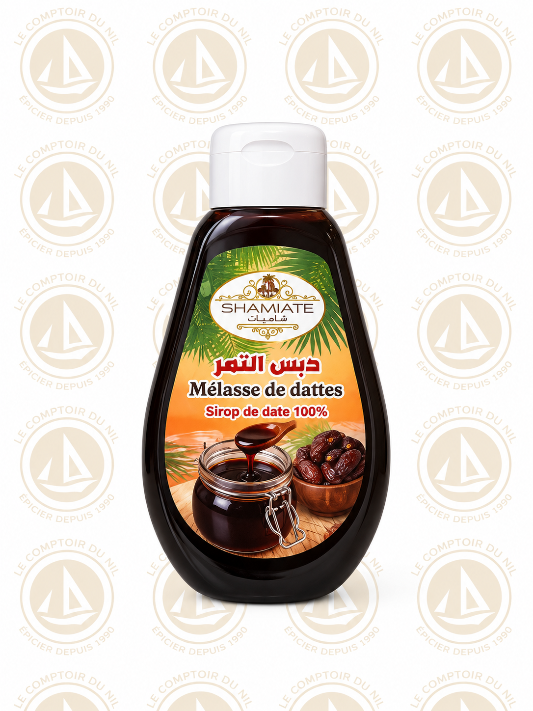 Shamiate – Mélasse de dattes | Sirop naturel de dattes égyptien 500g Le comptoir du Nil : produits orientaux en ligne