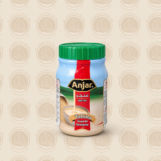 Tahina Anjar – Crème de Sésame Naturelle Libanaise | Goût Authentique et Texture Lisse – 454 g Le comptoir du Nil : produits orientaux en ligne