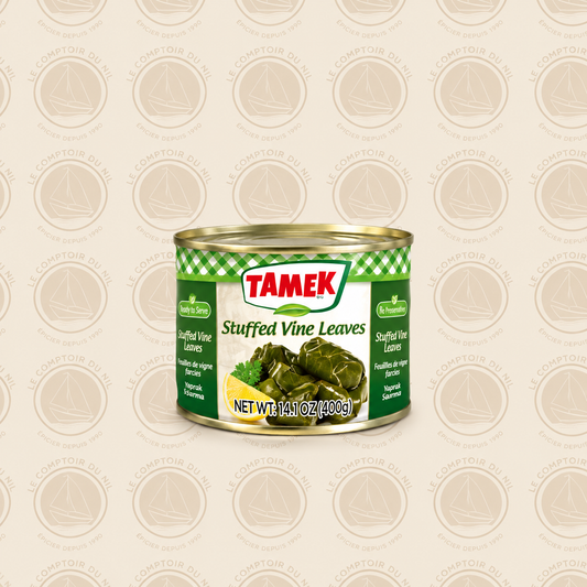 Tamek - Feuilles de Vigne Farcies(Dolmas) au Riz | Prêtes à Servir | Végétaliennes | 400g (340g Égoutté) Le comptoir du Nil : produits orientaux en ligne