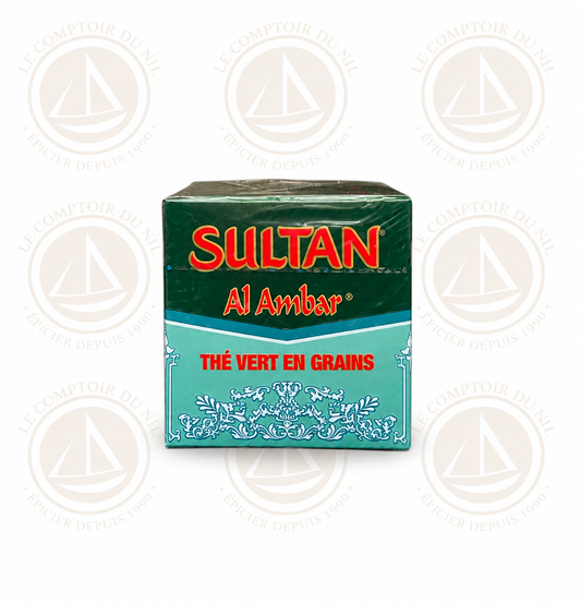 Thé Vert Sultan Al Ambar & Assala – Thé Marocain en Grains pour Thé à la Menthe SULTAN