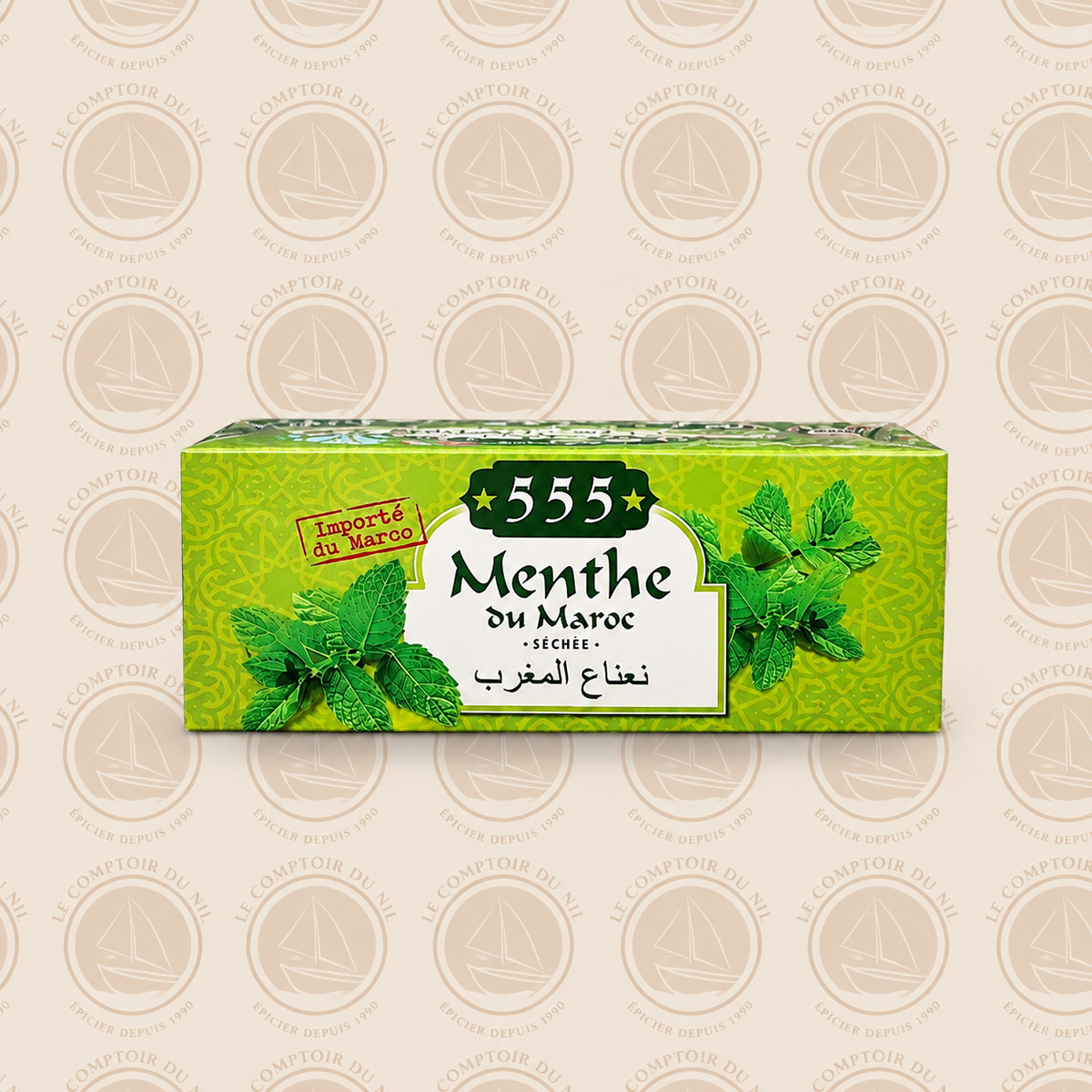 Thé à la Menthe du Maroc 555 – Menthe Séchée Naturelle | Saveur Fraîche et Authentique – Importée du Maroc 555 PALAIS IMPERIAL