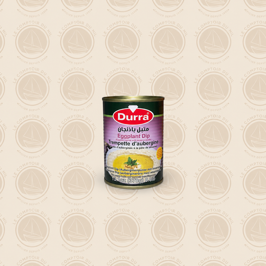Trempette d’Aubergine Durra – Purée d’aubergine au sésame | 370 g Le comptoir du Nil : produits orientaux en ligne