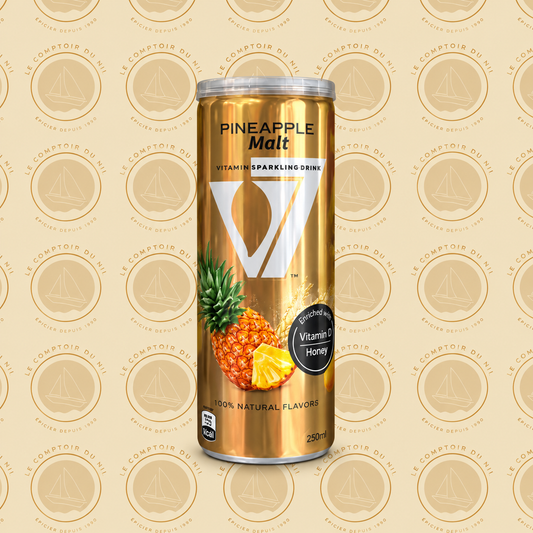 V7 Pineapple Malt 250ml (Pack de 6) – Boisson Égyptienne au Malt et à l’Ananas Le comptoir du Nil : produits orientaux en ligne