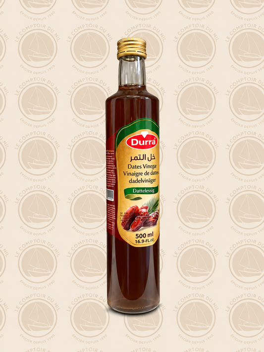 Vinaigre de Dattes Durra 500ml – Saveur Naturelle et Bienfaits Authentiques du Moyen-Orient Le comptoir du Nil : produits orientaux en ligne