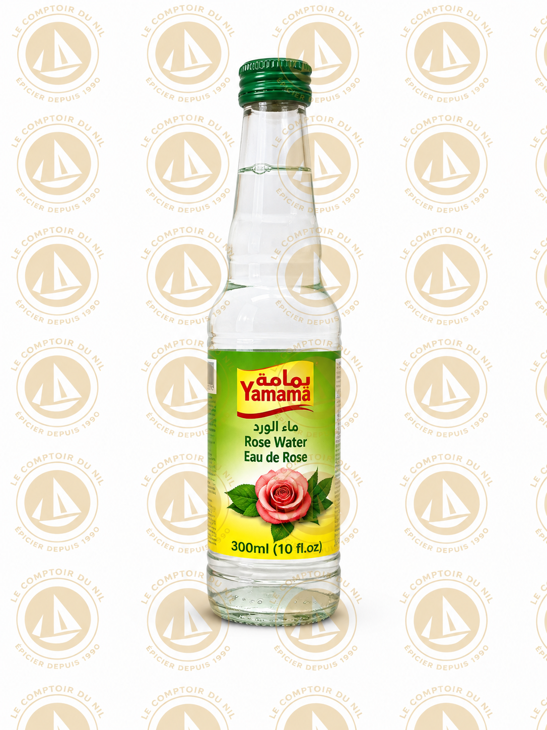Yamama – Eau de rose 300 ml | Arôme floral naturel pour desserts et boissons yamama