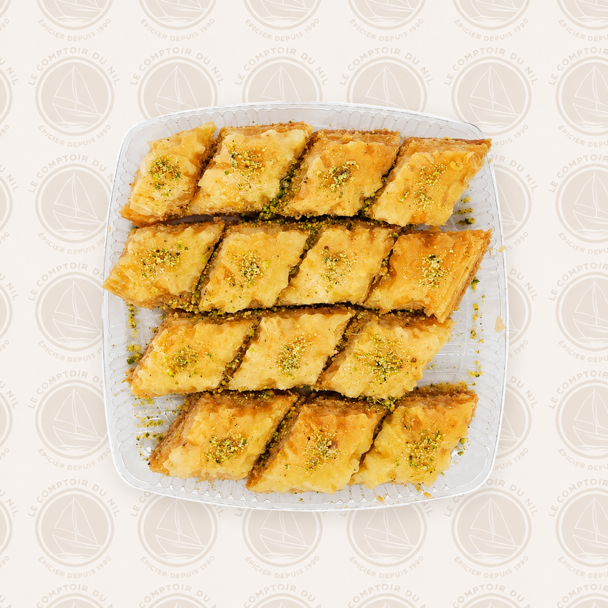 Plateau - Baklawas losanges, escargots, cigares, carrés ou feuilletés VRAC