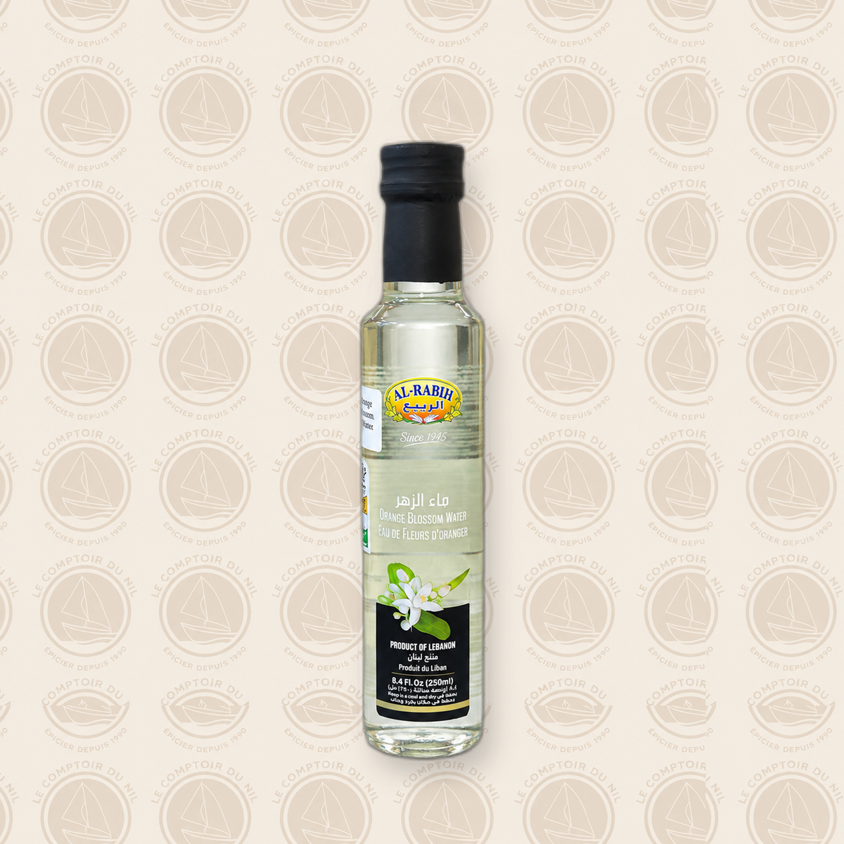 Eau de Fleur d’Oranger Al Rabih 250ml – Arôme Naturel Libanais Le comptoir du Nil : produits orientaux en ligne