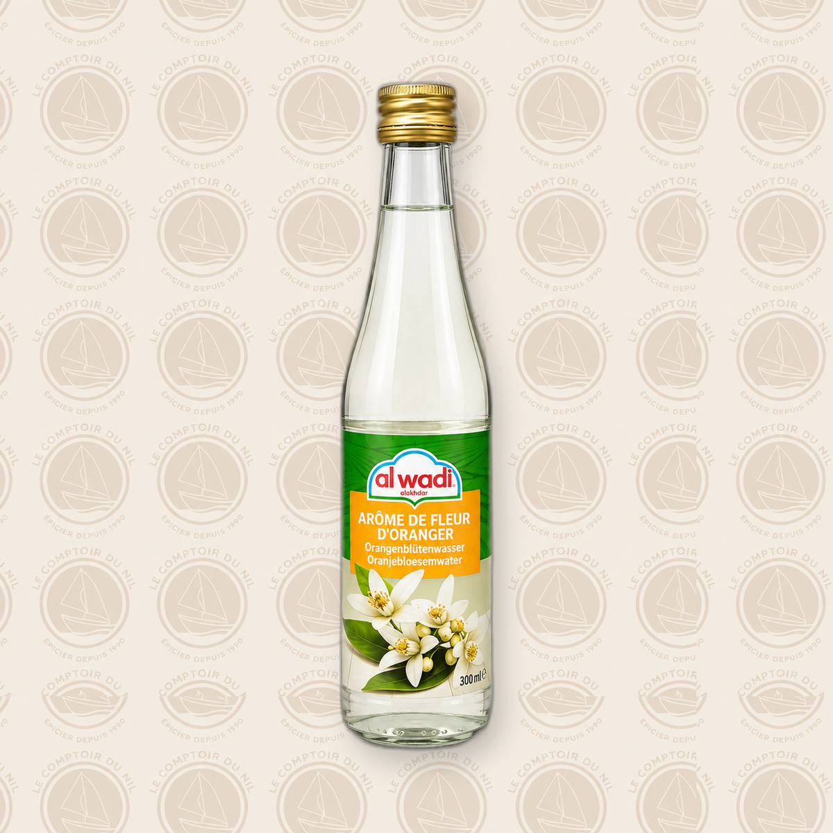Al Wadi – Arôme de fleur d’oranger 500 ml | Eau florale naturelle pour pâtisserie ALWADI