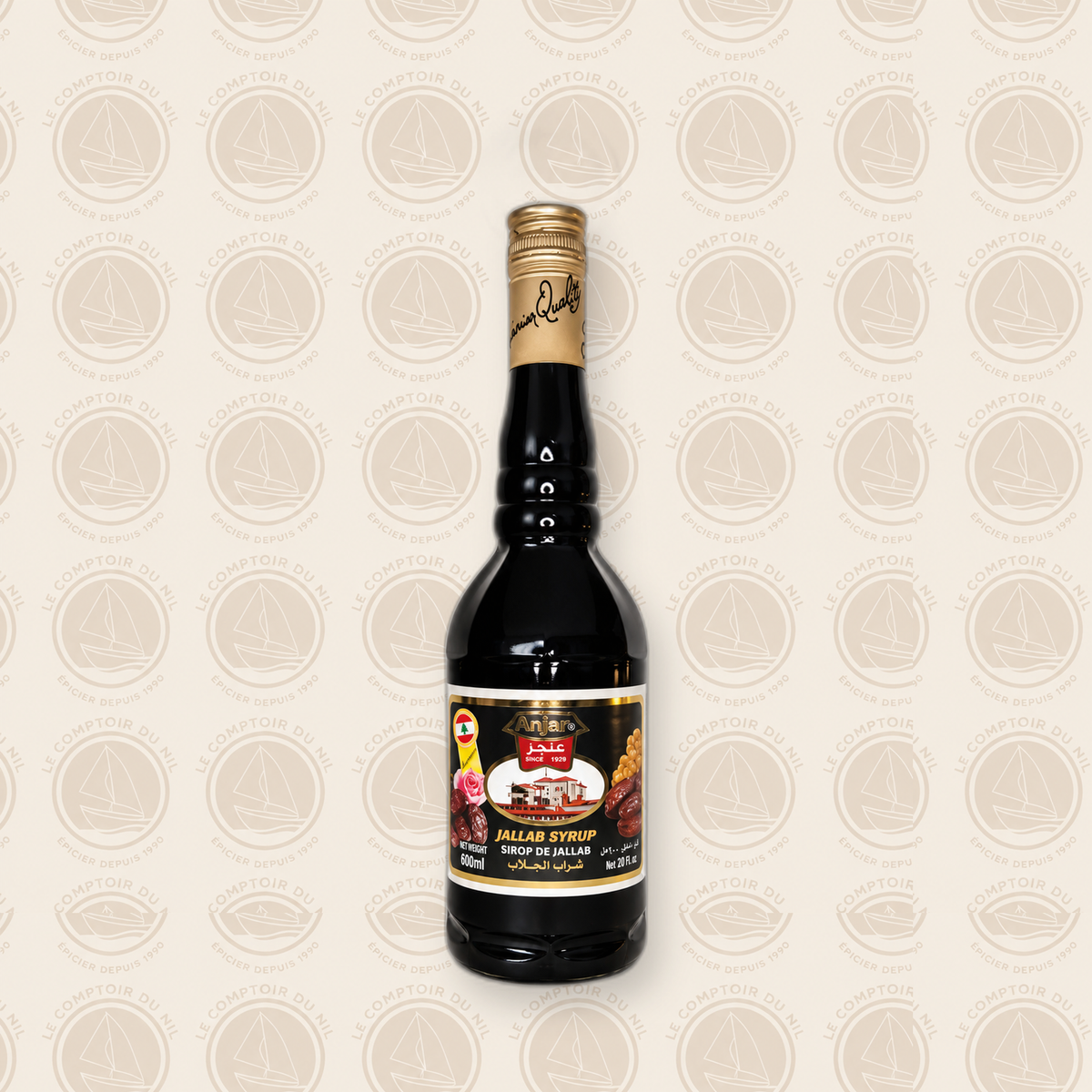 Anjar – Sirop de Jallab 600 ml | Boisson libanaise à base de dattes et caroube ANJAR