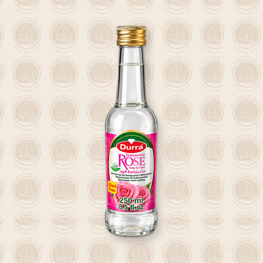 Durra – Eau de Rose 250ml | Arôme Naturel de Rose de Damas Le comptoir du Nil : produits orientaux en ligne