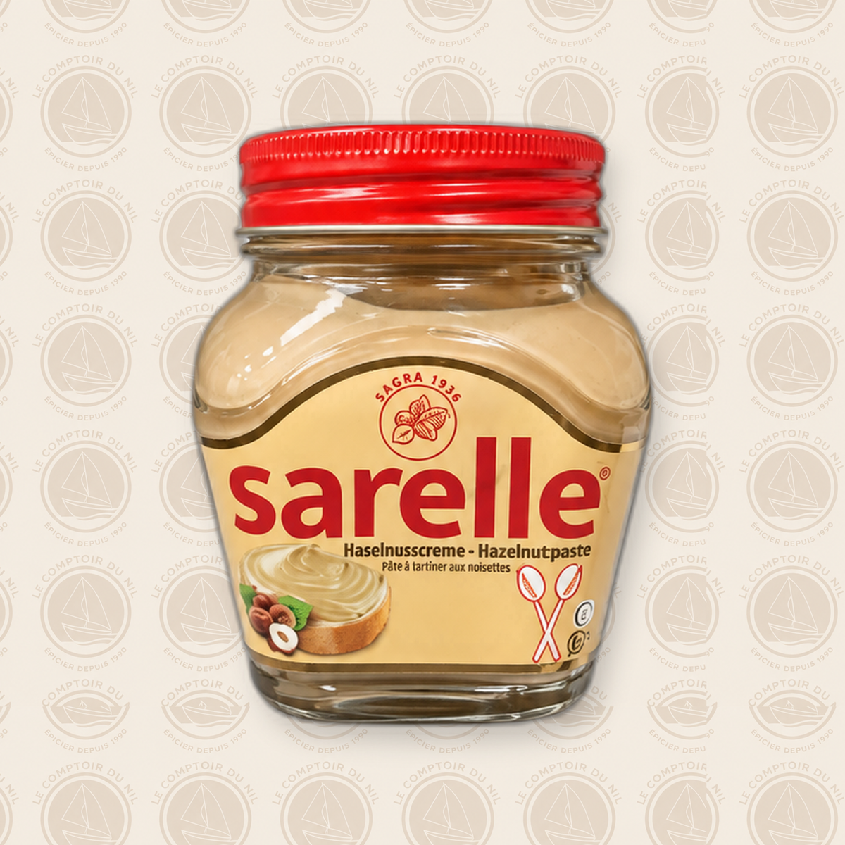 Sarelle - Pâte à tartiner aux noisettes Le comptoir du Nil : produits orientaux en ligne