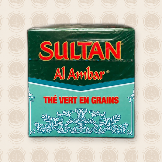 Thé Vert Sultan Al Ambar & Assala – Thé Marocain en Grains pour Thé à la Menthe SULTAN
