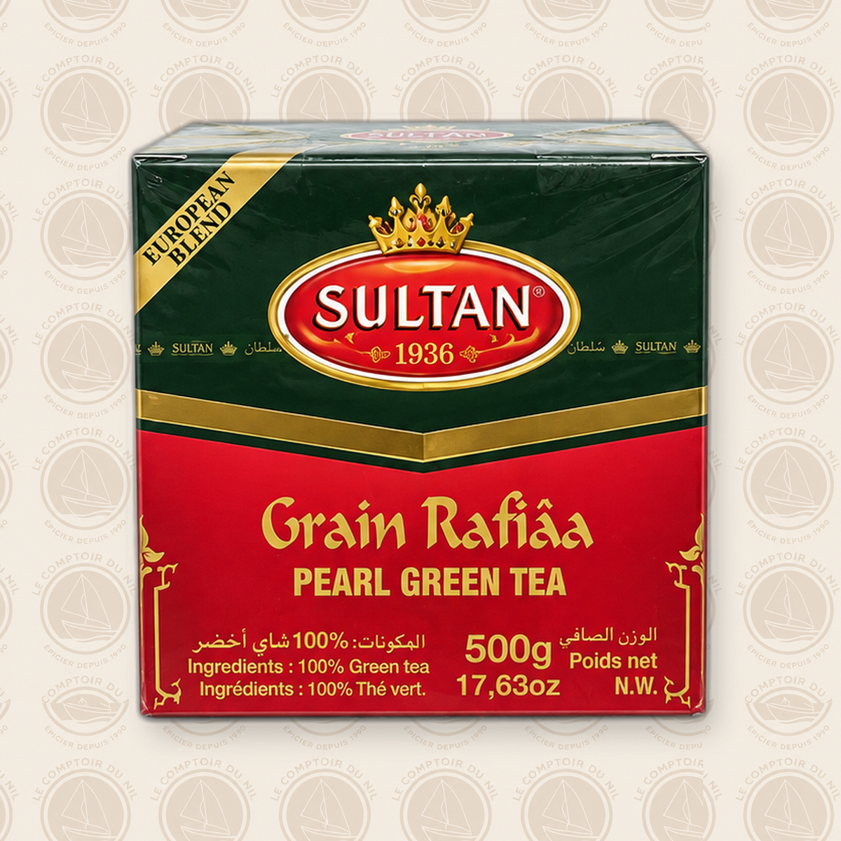 Thé Vert Sultan Grain Rafiaa – Thé Vert Marocain Premium en Grains – 500 g Le comptoir du Nil : produits orientaux en ligne