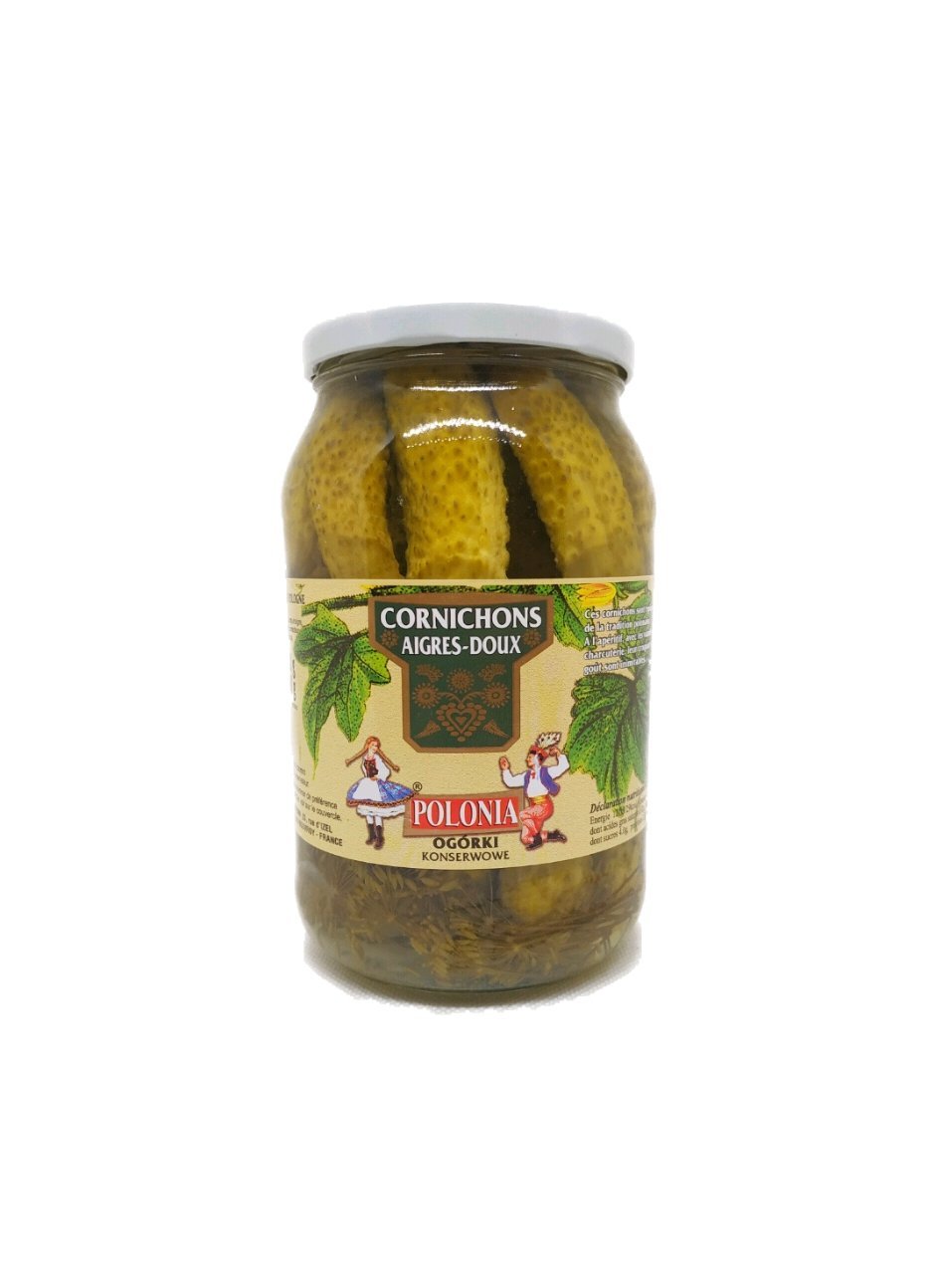 Cornichons Polonia 860g – Aigres-Doux & au Sel, Saveur Traditionnelle Polonaise