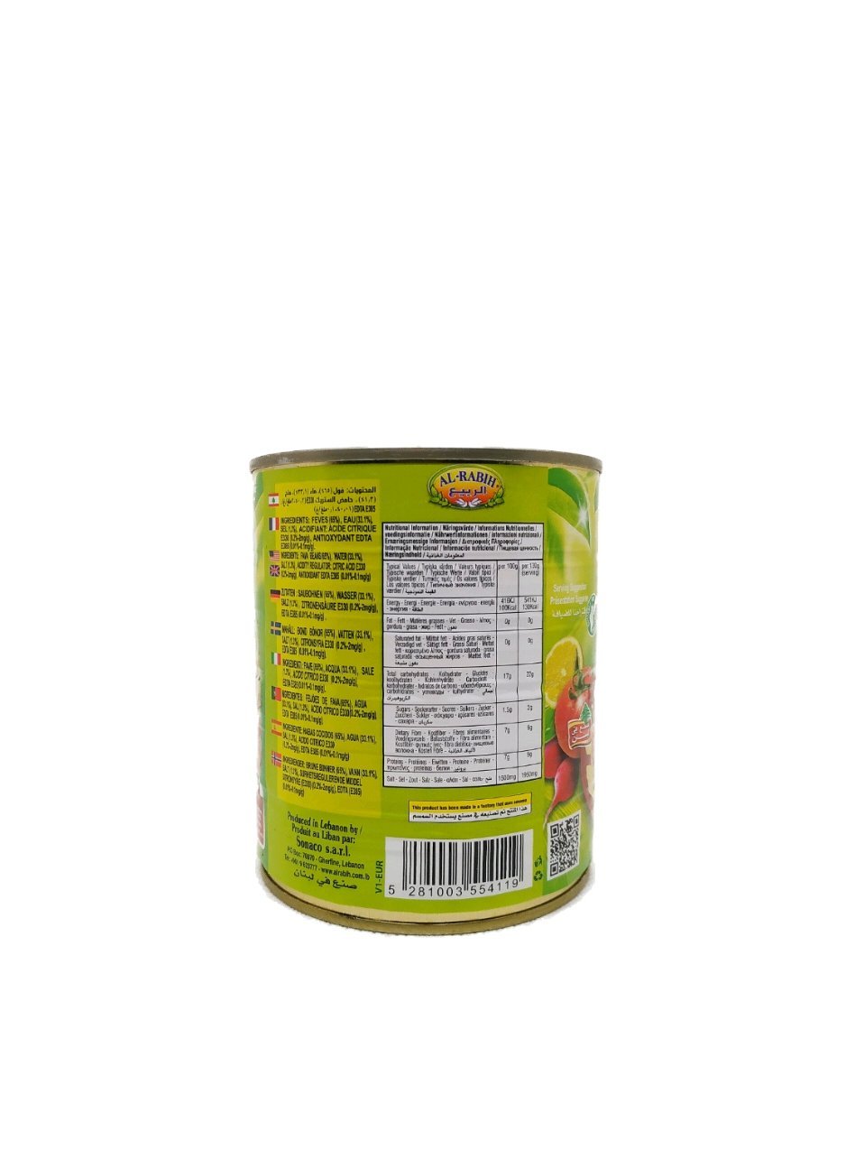 Al Rabih – Fèves Cuites Libanaises 800g | Fava Beans Authentiques et Savoureuses