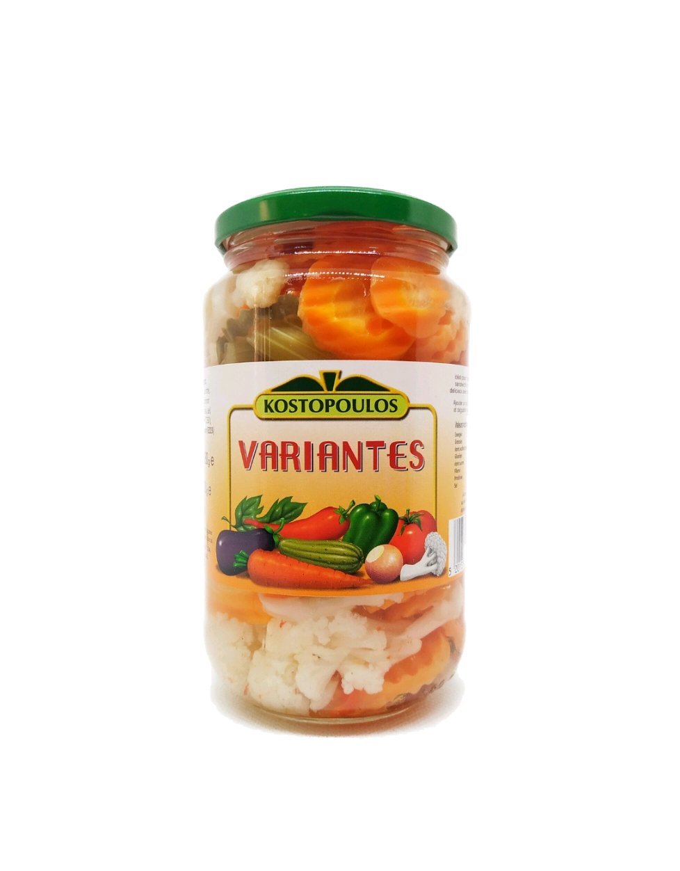 Légumes Marinés Kostopoulos Variantes 580g – Mélange Méditerranéen Croquant et Savoureux