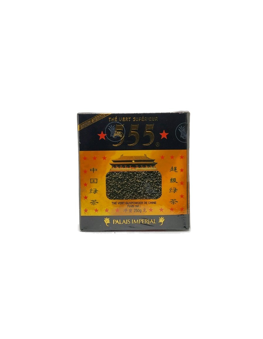 Thé Vert 555 Palais Impérial – Thé Gunpowder Chinois Supérieur | Saveur Intense et Équilibrée – 250g / 500g