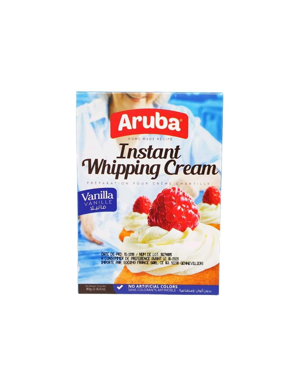 Crème Chantilly Instantanée Aruba Vanille 80g – Instant Whipping Cream