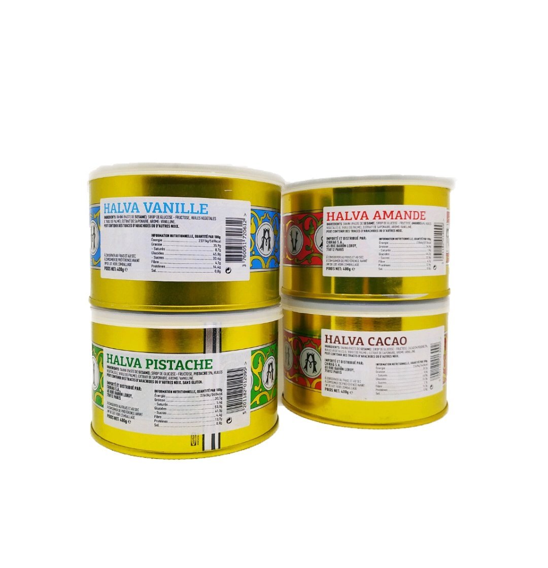 Halva Le Lion – pâte de sésame grecque 400 g | Pistache, Vanille, Amande, Cacao