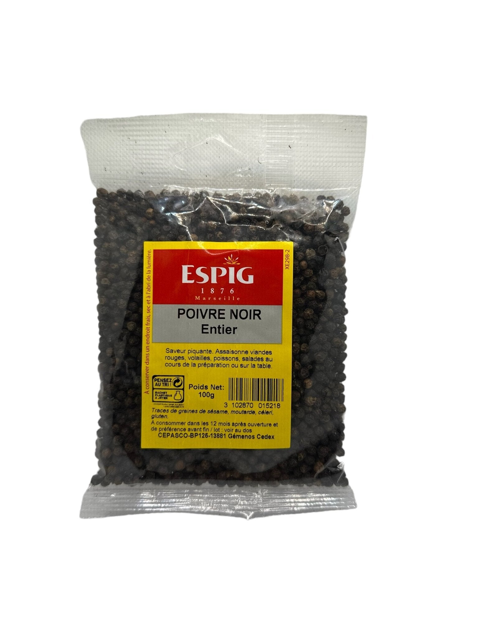 Produits orientaux : poivre noir entier 