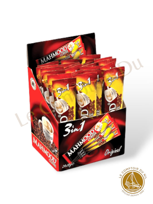 Café Mahmood Original 3 en 1 – Café Turc Instantané Crémeux et Équilibré | Boîte 24x18g