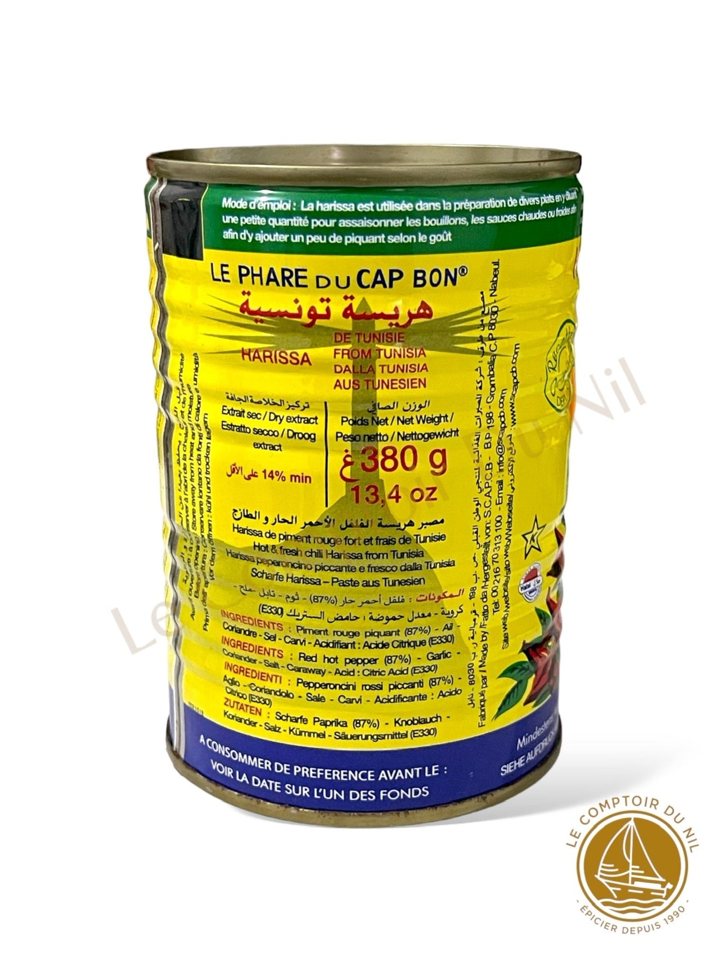 Le Phare du Cap Bon – Harissa Tunisienne 380g | Pâte de Piment Authentique et Relevée