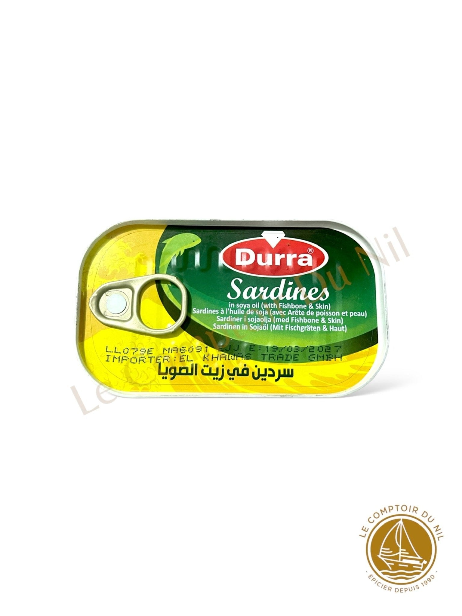 Durra – Sardines à l’Huile de Soja 125g | Saveur Méditerranéenne Authentique