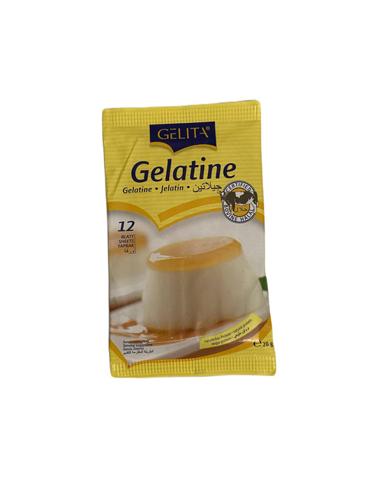 Gélatine en Feuilles Halal Gelita 12 Feuilles – 20g